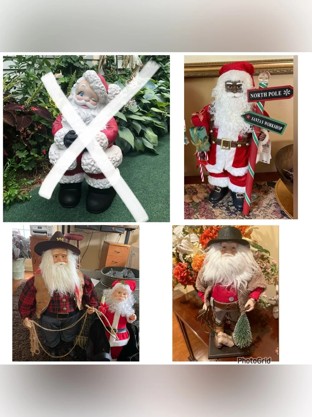 SAKURA CHRISTMAS BRIGHT SANTA HANDPAINTED EARTHENWARE 12